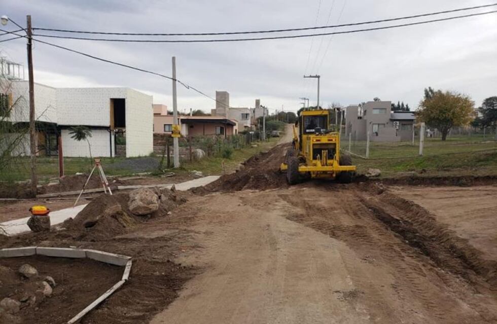 Avanza la obra del cordón cuneta en Mendiolaza
