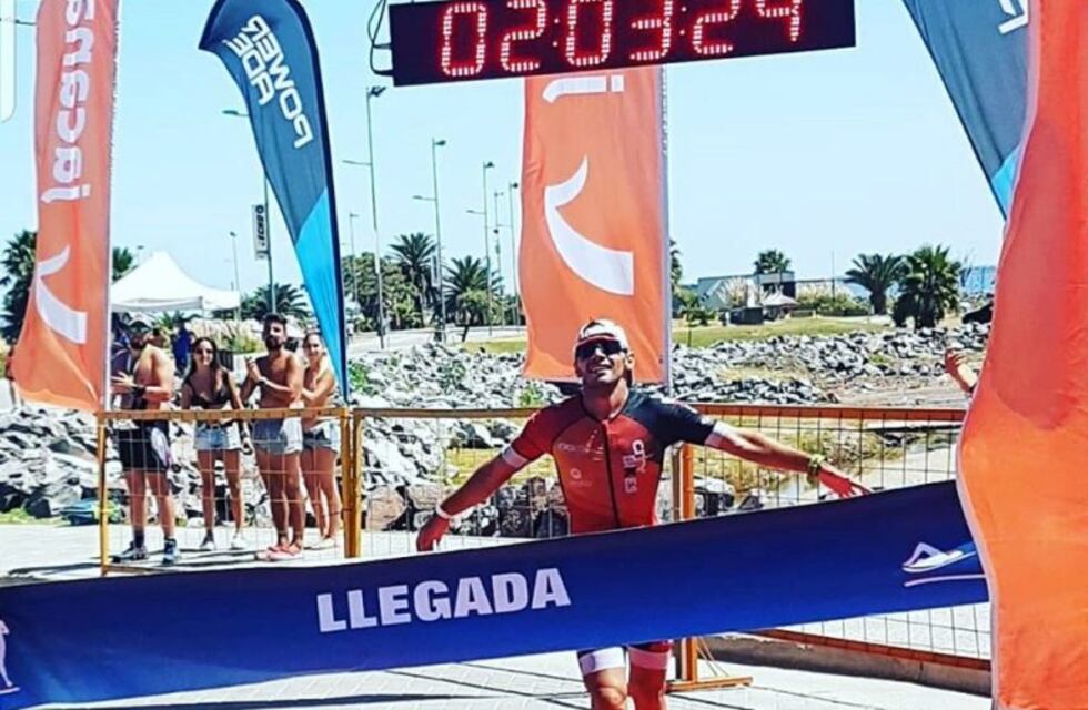 Gonzalo Barrionuevo fue segundo en el Triatlón de Miramar