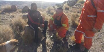 Los bomberos de Traslasierra encontraron a Pablo Ponce, el joven de Nono que estaba desaparecido desde el viernes\u002E (Foto Federación de Bomberos Voluntarios)