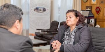 Sandra Larrea, referente del centro vecinal del barrio Dos Banderas