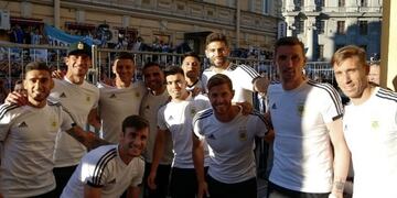 Los jugadores argentinos (Foto: Twitter Selección)