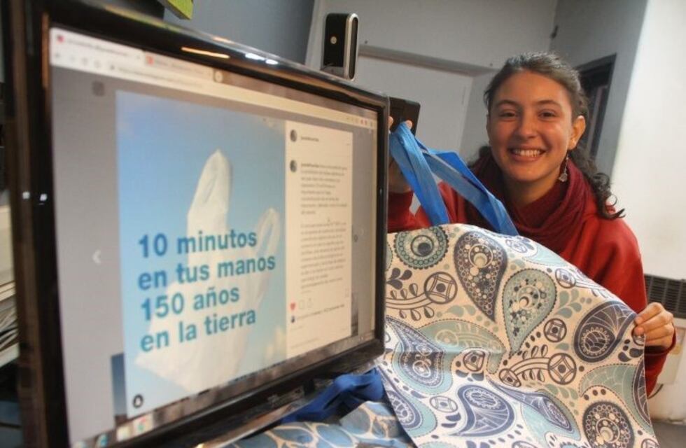 Guada, la joven sanjuanina que lucha contra las bolsas de plásticos
