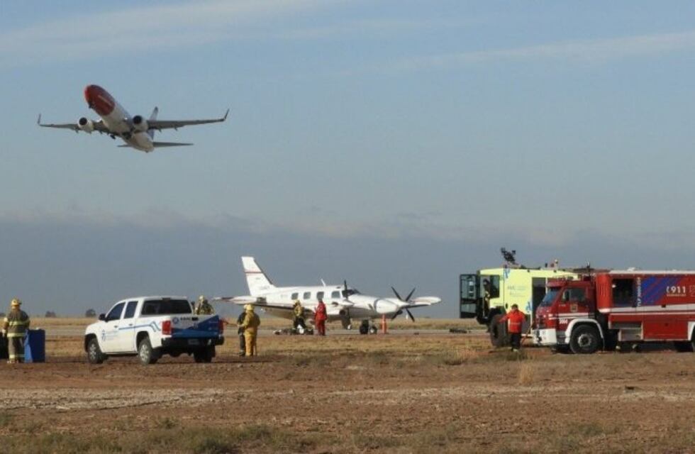 Mirá el simulacro de accidente en el aeropuerto de Mendoza