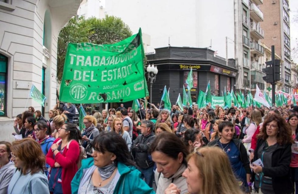 Estatales de ATE paran en Rosario como parte de una protesta nacional