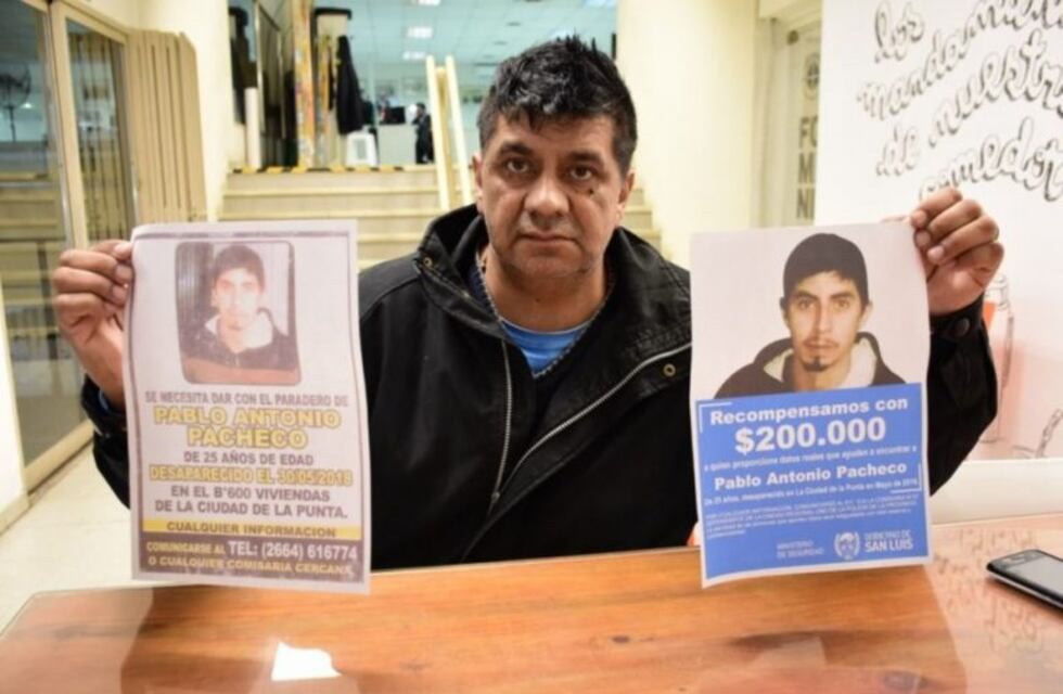 Pablo Pacheco desapareció hace un año en San Luis