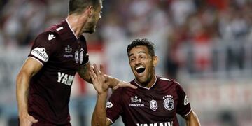 BUENOS AIRES 04/02/2016, RIVER VS LANUS. FINAL DE LA SUPERCOPA ARGENTINA. FOTO: DYN SALVADOR SANTIAGO. la plata buenos aires lautaro acosta futbol supercopa argentina 2016 futbol futbolistas partido lanus river plate