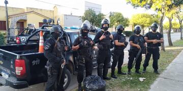 Infantería de la Provincia de Santa Fe satura las calles de Sunchales