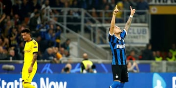 Con gol de Lautaro Martínez, el Inter supera 2-0 al Borussia Dortmund por la Champions League\u002E (REUTERS)