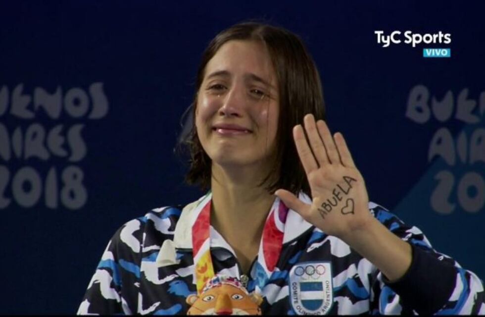 La emoción de Delfina Pignatiello, la ganadora de la medalla de plata en los Juegos de la Juventud