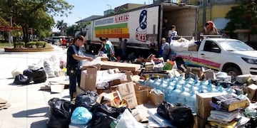 El Camión partió como en otras tantas oportunidades pero fue retenido en la oficina de Rentas de Mansilla