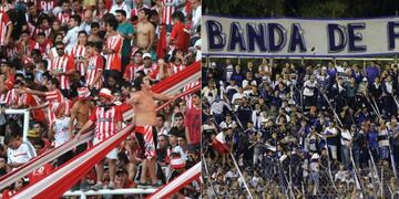 Hinchadas de Estudiantes y Gimnasia La Plata\u002E