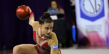 Celeste D'Arcángelo, representante en gimnasia rítmica\u002E