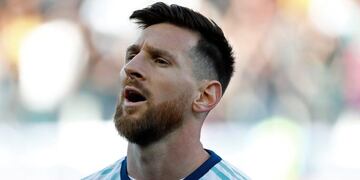 CAF2521\u002E SÃO PAULO (BRASIL), 06/07/2019\u002E- Lionel Messi de Argentina durante el partido Argentina-Chile por el tercer puesto de la Copa América de Fútbol 2019, en el Estadio Arena Corinthians de São Paulo, Brasil, hoy 6 de julio de 2019\u002E EFE/Sebastião Moreira