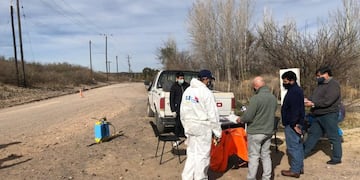 Puesto de control covid en Punta del Agua