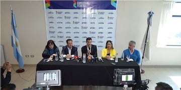 Juan Manuel Urtubey, con los medios de prensa de Jujuy