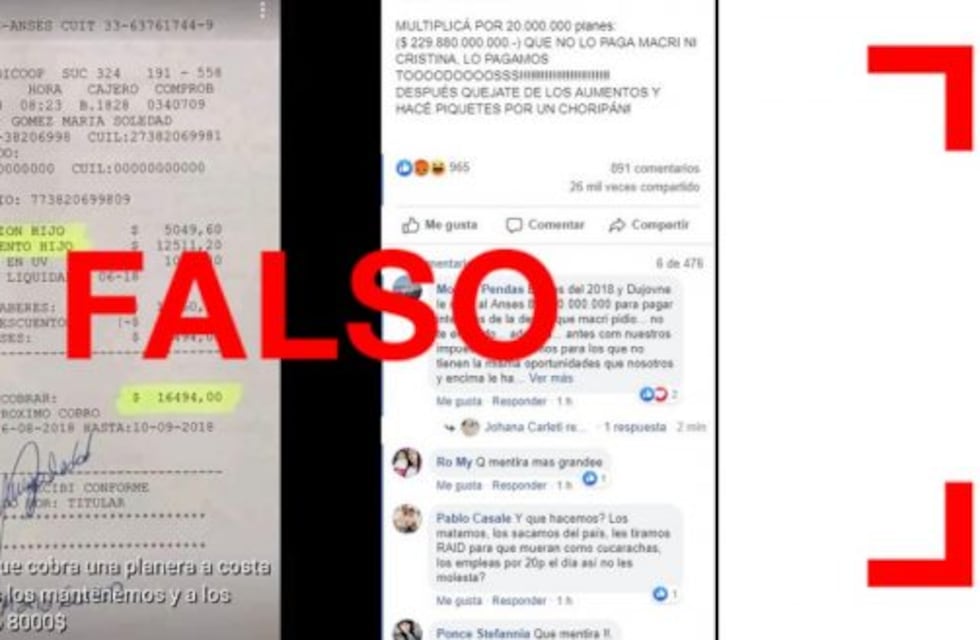 Es falso este posteo viral sobre la AUH: no hay 20 millones de personas que cobran casi $16.500 por mes