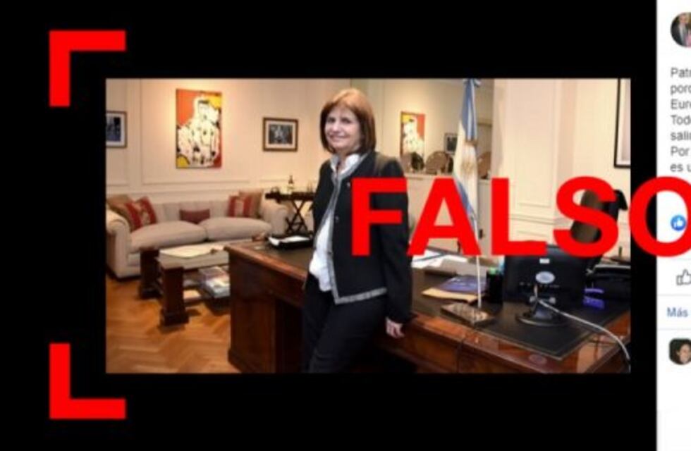 Es falso que Bullrich dijo que la Argentina fue premiada por Europol y también que desde 2015 no llegó droga desde el país a Europa