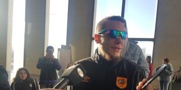 Alexander Caniggia y Charlotte Caniggia en Tribunales en el marco de un juicio iniciado en Córdoba por Pablo Layús\u002E (@MarianoNievas)