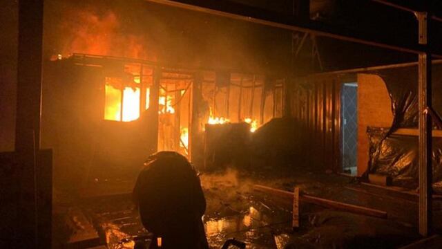 Impresionante incendio en la casa de Diego Reinhold.