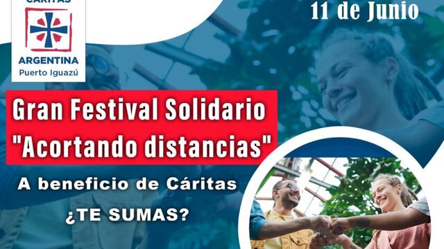 Puerto Iguazú: se llevará adelante el Festival Solidario de Cáritas Iguazú.