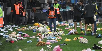 El particular recibimiento para Belgrano ante Estudiantes, por el Día de la Niñez (Facundo Luque / La Voz).