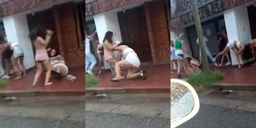 Las imágenes de la brutal batalla campal generaron conmoción entre los vecinos de Cruz del Eje.