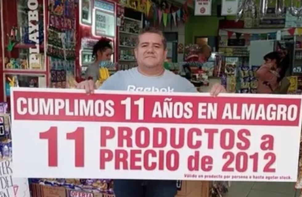 La particular promoción de un kiosco para celebrar su aniversario: vendió sus productos a precio del 2012