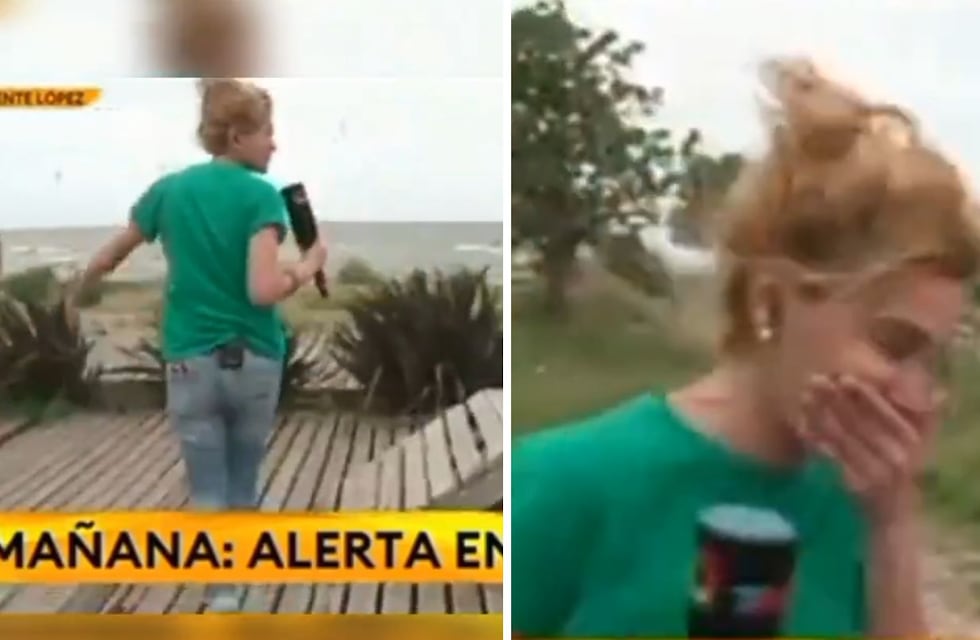 VIDEO: Una movilera de TN estaba haciendo una nota en vivo y expuso a una pareja en la peor situación
