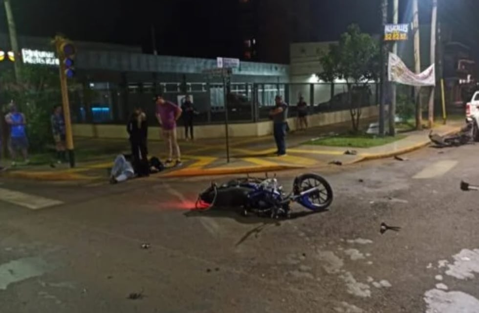 Accidente vial en Posadas: un motociclista herido