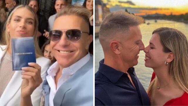 El civil entre Alejandro Fantino y Coni Mosqueira. Foto: Gentileza.