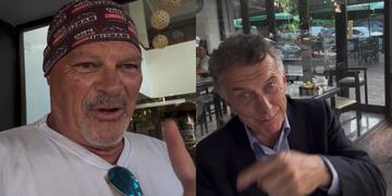 Walter "Alfa" y el expresidente Mauricio Macri. (Instagram @alfa_walter)