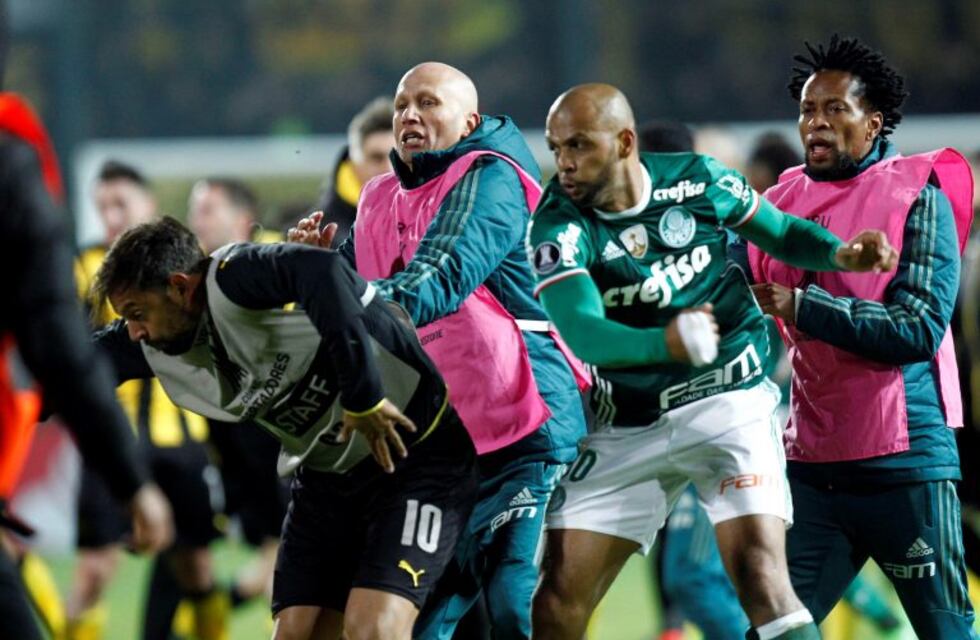 Copa Libertadores: Peñarol y Palmeiras terminaron en una batalla campal