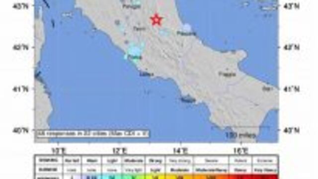 ama01 AMATRICE (ITALIA) 18/01/2017.- Fotografu00eda facilitada por la Agencia de Supervisiu00f3n Geolu00f3gica de EE.UU. (USGS) del lugar donde se registru00f3 un terremoto de magnitud 5.3 a 104 kilu00f3metros al noreste de Roma (Italia) hoy, 18 de enero de 2017. EFE/USGS Su00d3