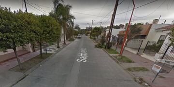 La calle Sarmiento, en Villa Nueva\u002E