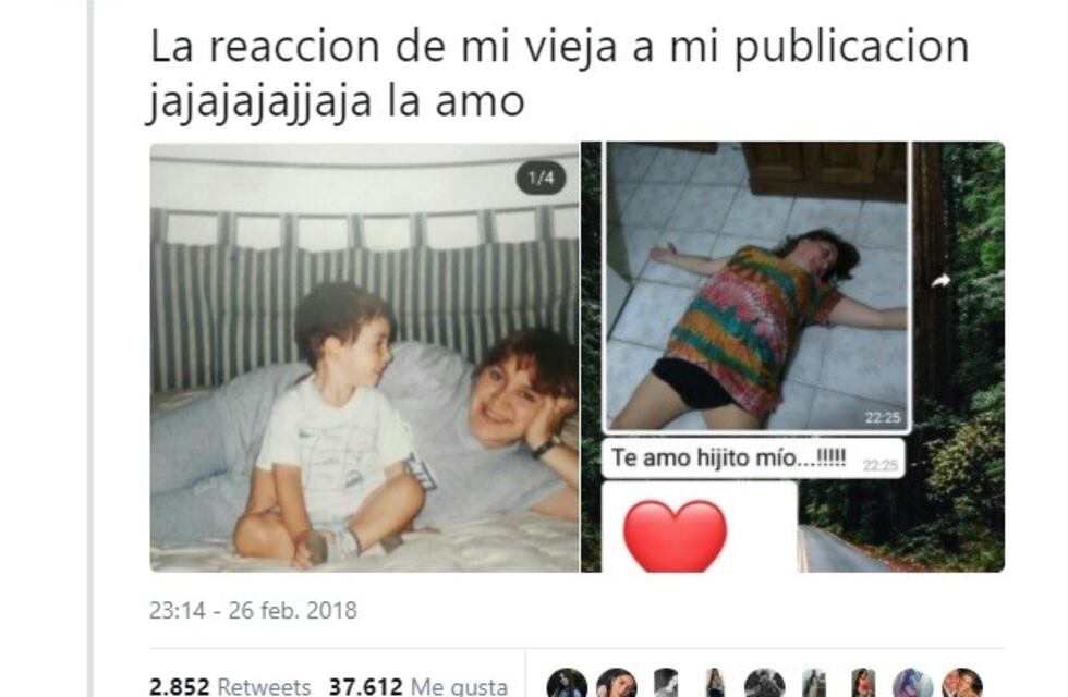 Subió una tierna foto de la infancia a Instagram y la reacción de su mamá se hizo viral
