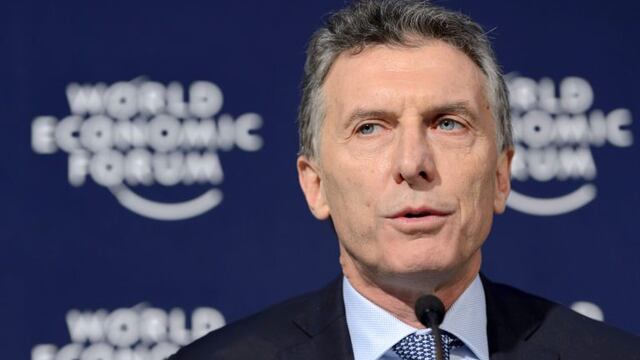 Argentina's President Mauricio Macri speaks during a press conference at the 46th Annual Meeting of the World Economic Forum, WEF, in Davos, Switzerland, Friday, Jan. 22, 2016. (Laurent Gillieron/Keystone via AP) suiza davos mauricio macri 46 Foro Economi