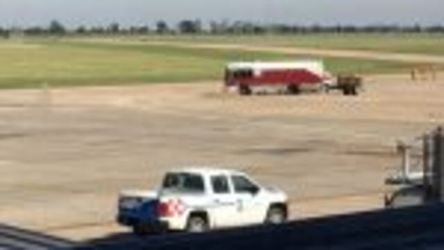Estu00e1n en marcha los trabajos en la plataforma del Aeropuerto de Rosario.