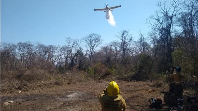 Combate contra incendios forestales en Jujuy