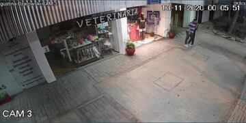 Robo sobre Av\u002E Pte\u002E Perón de Villa Carlos Paz\u002E (Foto: gentileza Agustina, propietaria del local)\u002E