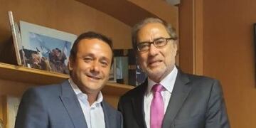 Herrera Ahuad y el embajador Jorge Argüello\u002E (Twitter)