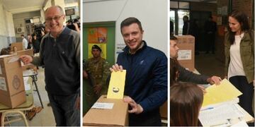Niki Cantard, Roy López Molina y Anita Martínez votando