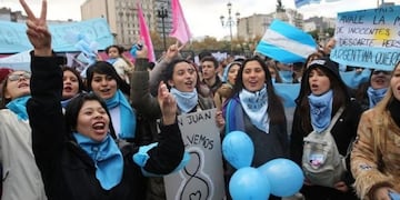Manifestacion de agrupaciones provida