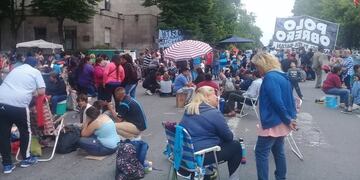 Organizaciones sociales ya le reclamaron alimentos y trabajo a Guillermo Montenegro (Foto:  Alejandro J Martínez @alemilitante)