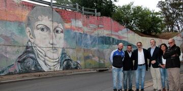 Mural alusivo al Bicentenario del Éxodo Jujeño