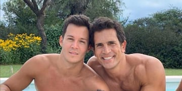 El actor y la foto con Mauro, con trasfondo de sierras cordobesas\u002E
