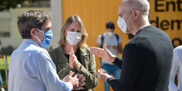 Clara Muzzio junto a Fernando Quirós y Horacio Rodríguez Larreta (Foto: GCBA)