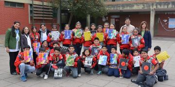 Donación de cuadernos, en Jujuy