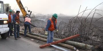 El Zonda causó un incendio en la finca de una familia sanjuanina\u002E