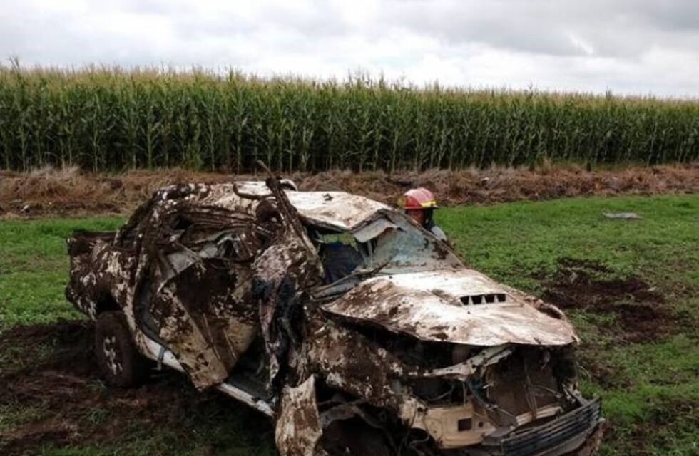 Otro accidente en la Ruta 158 debido al mal estado de la carpeta asfáltica