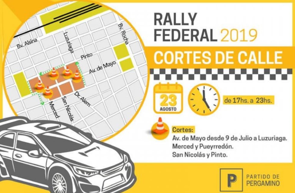 Habrá cortes de calles por el Rally Federal